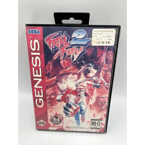 Fatal Fury 2 (Sega Genesis, 1994) With Box Tab - Authentic - Tested - Works! - Picture 1 of 9